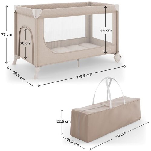 Kinderkraft PRENOSIVI KREVETAC 2U1 LEODY UP BEIGE Slike