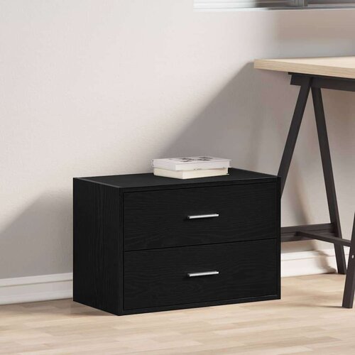 vidaXL Ormarić s 2 ladice crni hrast 60x31x40 cm konstruirano drvo Cijene