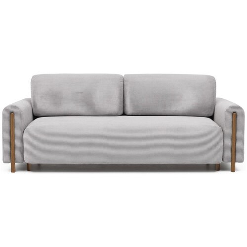 ELTAP Svijetlo siva sklopiva/s prostorom za odlaganje sofa od samta 244 cm Arcadova – Cijene