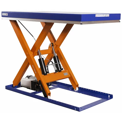 Edmolift Kompaktna dvižna miza, nosilnost 1500 kg, plošča DxŠ 1700 x 1000 mm, uporabni dvig 1100 mm