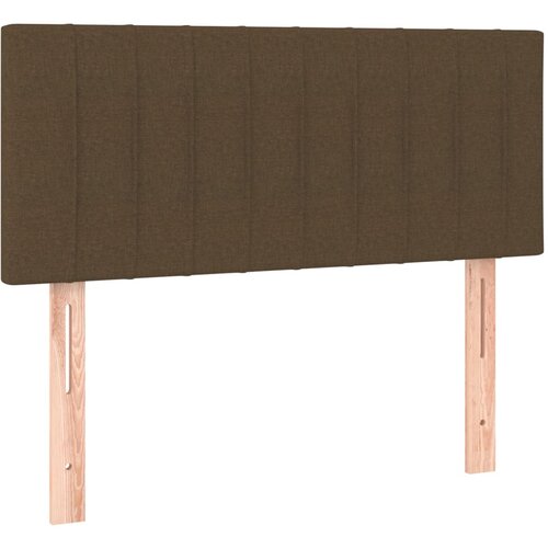 Maison Chic posteljno vzglavje - vzglavna omarica - nočna omarica temno rjavo 100x5x78/88 cm blago, (21706631) Slike