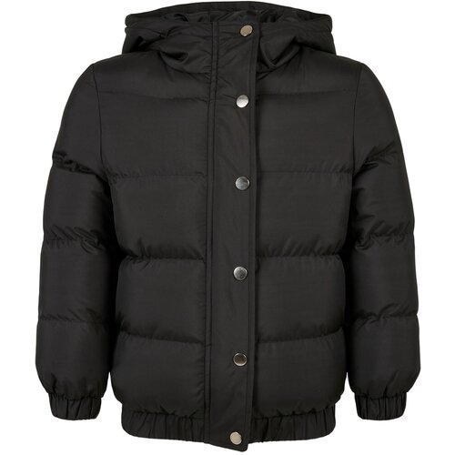 Urban Classics Kids Girls&amp;#039; Puffer Hooded Jacket Black Slike