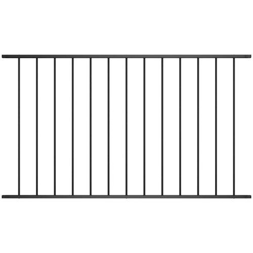 vidaXL Panel za ogradu od čelika obloženog prahom 1,7 x 1 m crni Cene