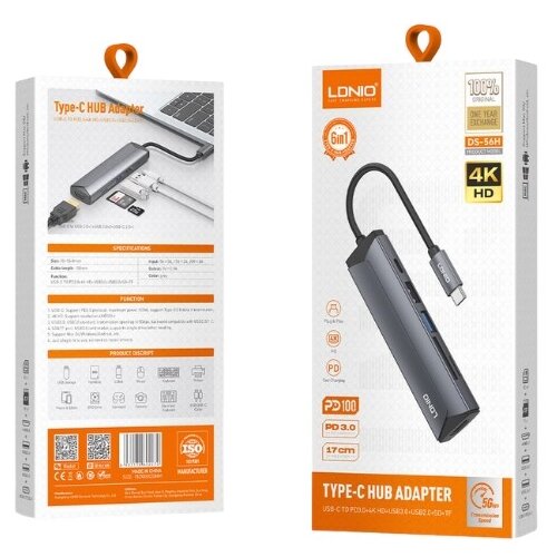 Ldnio DS-56H HUB Type C-PD3 + HDMI + USB 2.0 + SD + TF Cijene