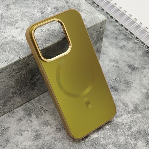  maska color metal magsafe za iphone 15 pro/ zlatna Cene