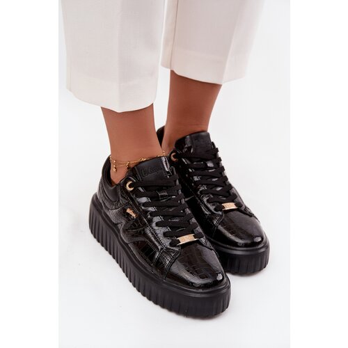 Lee Cooper Patent Leather Women&amp;#039;s Sneakers On Platform Slike