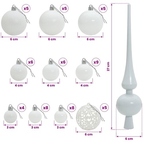  Umjetno usko božićno drvce s kuglicom 150 cm 150 LED lampica Slike