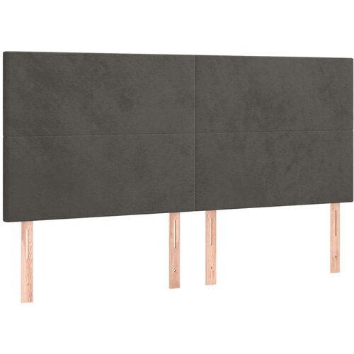  Box spring s madracem LED tamnosivi 200x200 cm bar&amp;scaron;un Slike