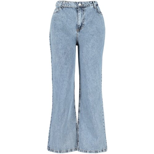 Trendyol Curve Blue Normal Waist Wide Cut Jeans Cene