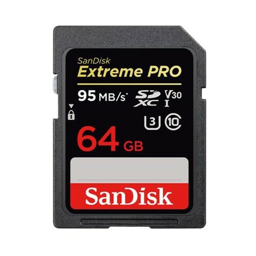 Sandisk Extreme PRO SDXC 64GB UHS-I U3 - SDSDXPA-064G-X46 memorijska kartica Slike