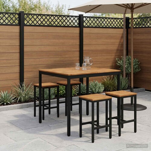  Stol za bar u vrtu Prirodna i crna 110 x 108,5 x 105 cm Cijene