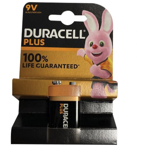 BATERIJA ALKALNA 9V PLUS DURACELL 6LR61 BLISTER Slike