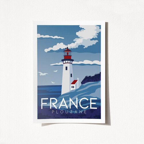 Wallity Poster France Plouzane-1994, 50x70 cm Cene