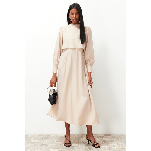 Trendyol Beige Aller Piece Detailed Woven Dress Cijene