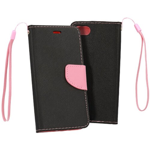  Preklopni ovitek / etui / za&amp;scaron;čita Fancy za Apple iPhone 12 / 12 Pro (6.1&amp;quot;) - črni &amp;amp; roza Slike