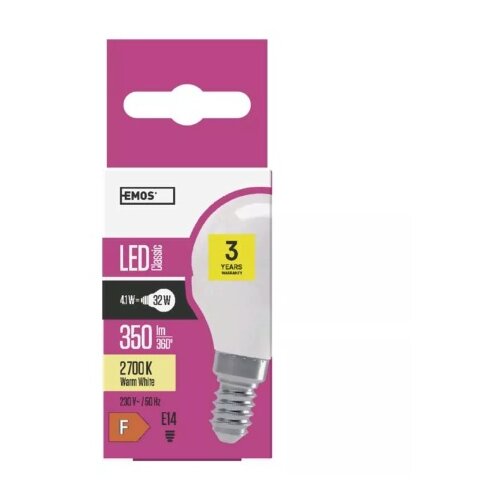Emos zq1e21 Led sijalica classic mini globe 4,2w(40w) e14 ww ( 3405 ) Cene