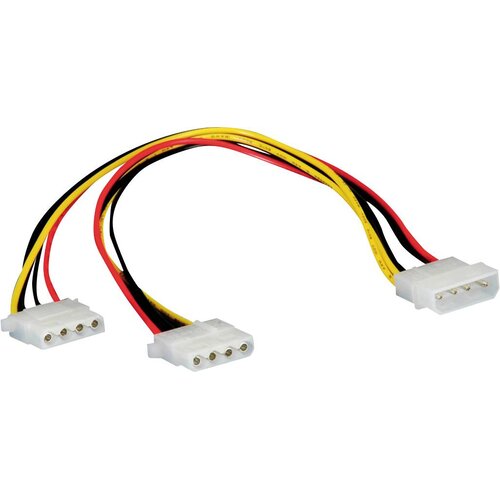 Roline tok priključni kabel [1x 4-polni električni mo&scaron;ki konektor IDE - 2x 4-polni električni ženski konektor IDE] 0.30 m črna\, rdeča\, rumena, (20414775) Cene