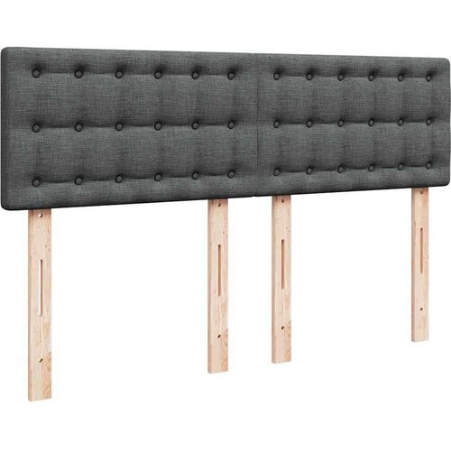 VidaXL otomanski krevet s madracem tamnosivi 140x190cm od tkanine Slike