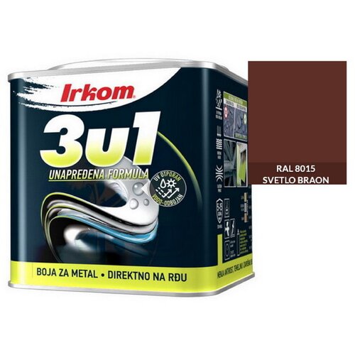 Irkom 3U1 svjetlo braon 8015 0,75l Slike