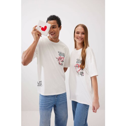 Defacto Unisex Valentine Day Oversize Fit Printed T-Shirt Cene