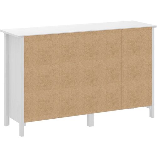 VidaXL komoda hill range bijela 130 x 40 x 80 cm od masivne borovine Slike