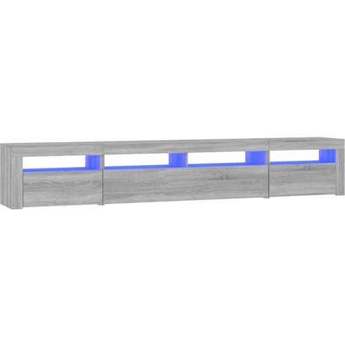 Maison Chic TV omarica - TV stojalo - Televizijska omarica z LED lučkami siva sonoma 240x35x40 cm, (21701822) Cene