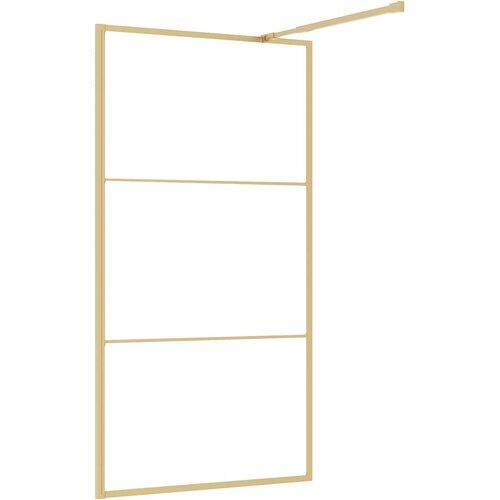  Stijenka za walk-in tu&amp;scaron; sa staklom ESG zlatna 115 x 195 cm Slike
