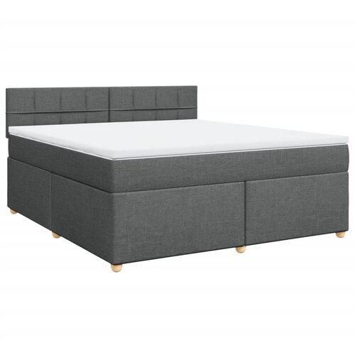 Maison Chic Box spring postelja - Vzmetna postelja z vzmetnico temno siva 180x200 cm blago SL11439, (21902780) Cene