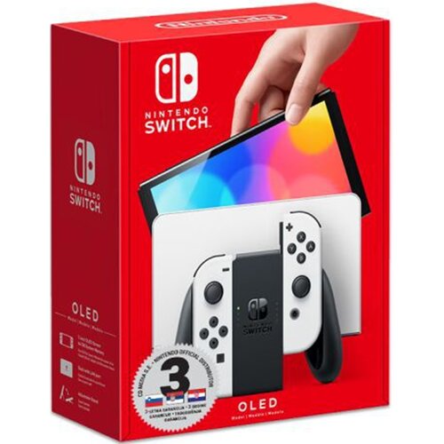Nintendo konzola Switch OLED - bel Joy-Con ADG Cene