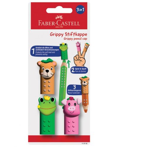  ČEP-NASTAVAK ZA BOJE DRVENE JUMBO XXL GRIPPY PK3 FABER CASTELL 110705 BLISTER Slike