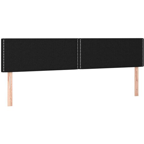  Uzglavlje crno 200x5x78/88 cm od tkanine Slike