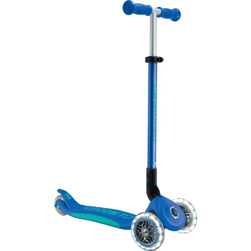 Globber Scooter Primo Foldable Plus Lights - temno modra-turkizna Slike