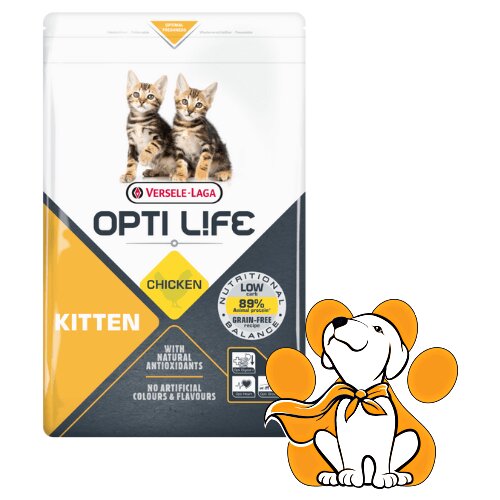 Opti Life Versele-Laga Kitten 1kg, Hrana Za Mačiće u Razvoju, Piletina Slike