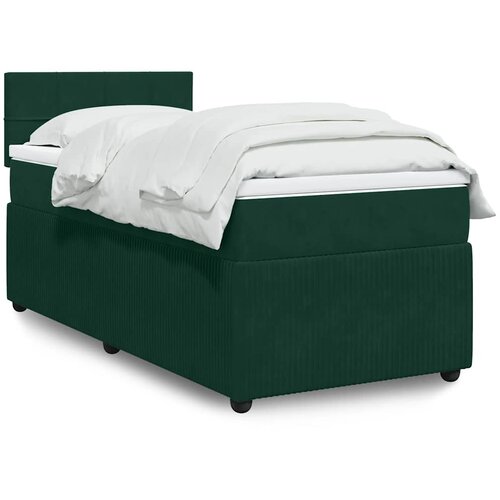 Box spring krevet s madracem tamnozeleni 90x200 cm bar&scaron;unasti Cijene