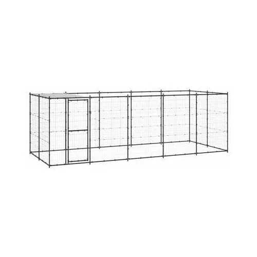  vanjski kavez za pse s krovom čelični 12 1 m²