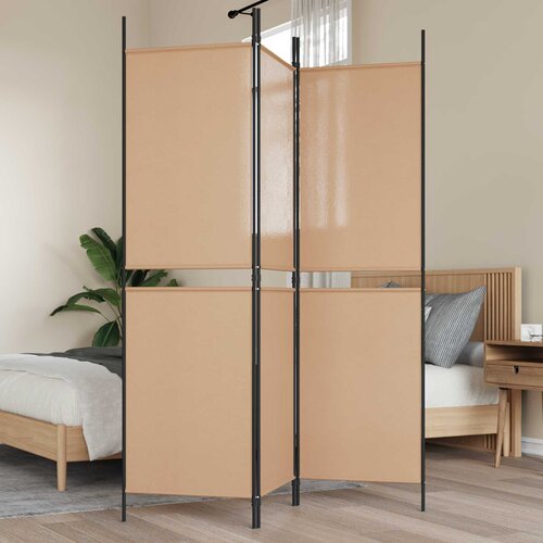  3-Panelni Pregradni Zid Bež 150 x 180 cm Tkanina Cijene