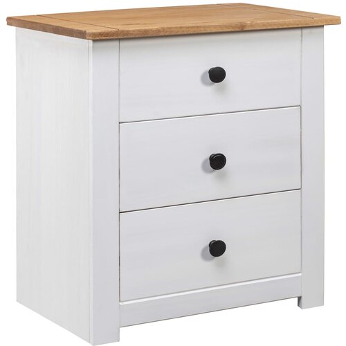 The Living Store Nočna omarica bela 46x40x57 cm borovina Panama Range - Nočna Omarica, (21434654) Slike