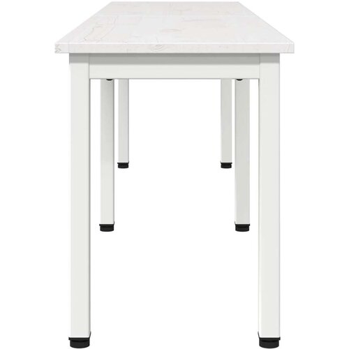  Klupa Bijelo 160 x 35 x 45 cm Čvrsto borovo drvo Slike