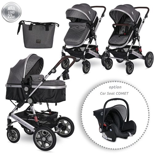 Lorelli LORA Kolica 2u1 Steel Grey: Košara + Zimska Navlaka + Putna Torba (do 15 kg) Cijene