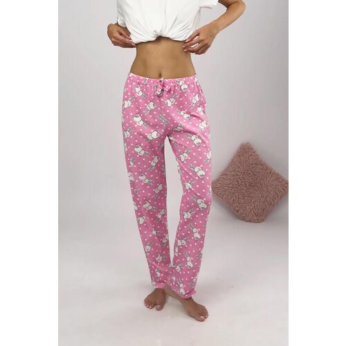 Dewberry 80156 Women Pyjama Bottom-PINK Slike
