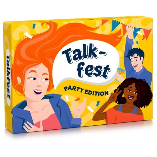 Spielehelden Talkfest Party Edition, kartaška igra s više od 100 pitanja, na engleskom jeziku