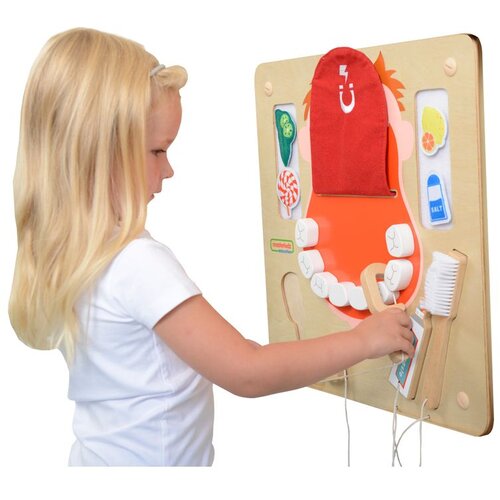  Masterkidz zidna senzorna ploča za oralnu higijenu flex montessori Cene