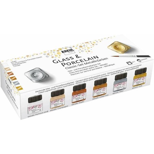 Kreul Metallic Set steklenih barv 6 x 20 ml Metallic Cene