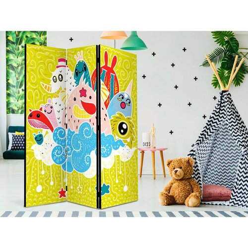 Artgeist Paravan Happy Creatures, 3-Delni, Dvostranski Slike