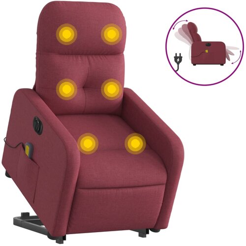 Maison Chic Električni masažni naslanjač - Relax naslanjač s funkcijo vstajanja vinsko rdeč, (22061571) Cene