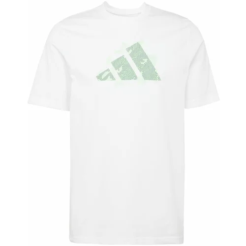 Adidas Funkcionalna majica zelena / pastelno zelena / bela