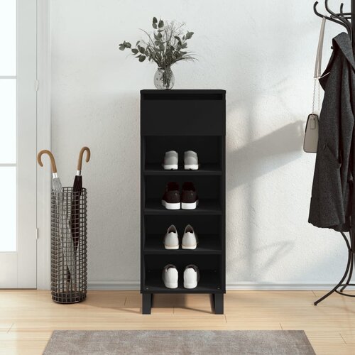  The Living Store Omarica za čevlje črna 40x36x105 cm inženirski les - Omarica Za Čevlje, (21485799) Cene