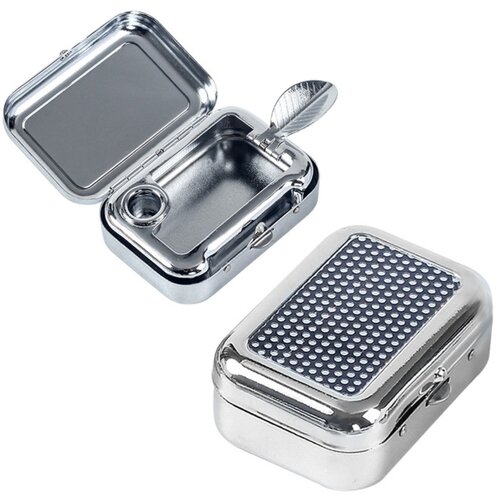 INF Mini prenosni pepelnik - žepna velikost, aluminijeva zlitina, vzmetni pokrov Black, (5000241942) Cene