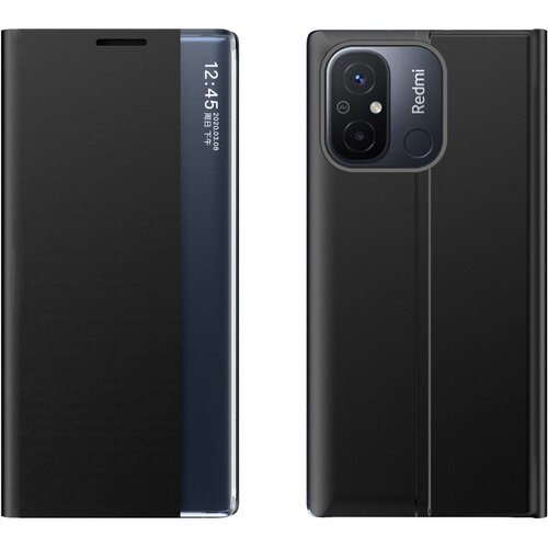 HURTEL Ovitek z zavihkom in stojalom za Xiaomi Redmi 11A / Poco C55 / Redmi 12C New Sleep Case črn, (21831542) Cene