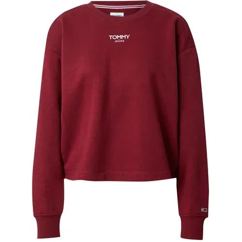 Tommy Jeans Sweater majica crvena / bijela